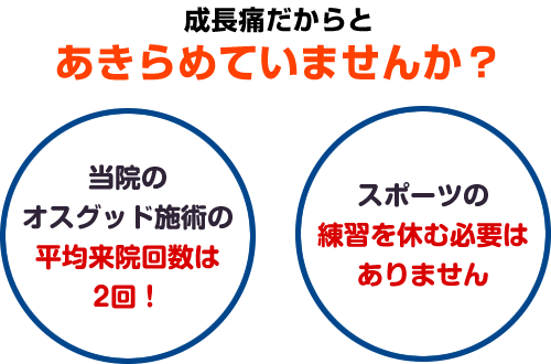 成長痛だからとあきらめていませんか？